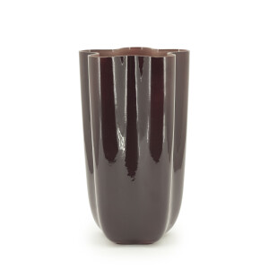 By-Boo Vaas 'Flori' Glas, kleur Plum