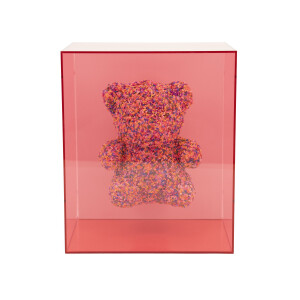 By-Boo Wanddecoratie 'Beary' 25 x 20cm, kleur Roze