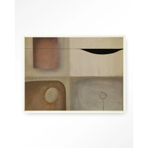 Urban Cotton Wandkleed 'Define' 80 x 110cm in Floating Frame - off white
