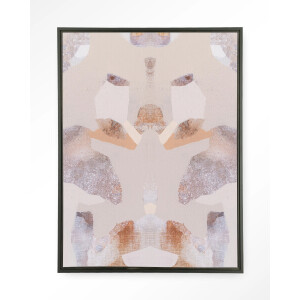 Urban Cotton Wandkleed 'Sand Fox' 110 x 145cm in Floating Frame - black