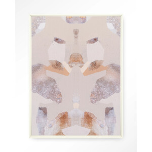 Urban Cotton Wandkleed 'Sand Fox' 80 x 110cm in Floating Frame - off white