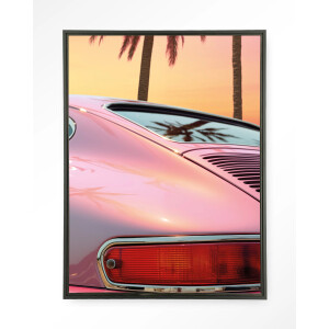 Urban Cotton Wandkleed 'Miami Vice' 145 x 190cm in Floating Frame - black