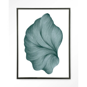 Urban Cotton Wandkleed 'DWG-S' 145 x 190cm in Floating Frame - black
