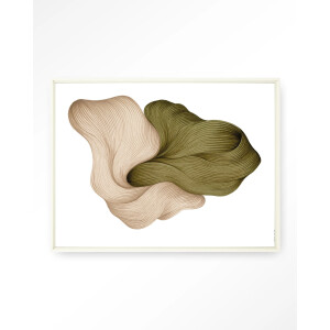Urban Cotton Wandkleed 'DWG-K' 145 x 190cm in Floating Frame - off white