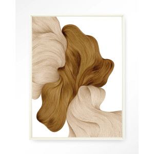 Urban Cotton Wandkleed 'DWG-N' 145 x 190cm in Floating Frame - off white