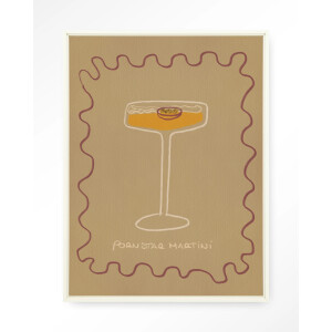 Urban Cotton Wandkleed 'Poma' 110 x 145cm in Floating Frame - off white