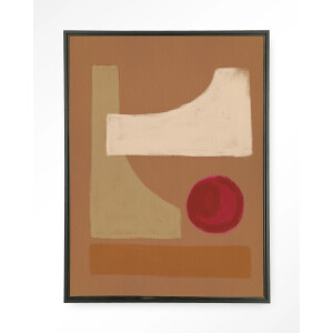 Urban Cotton Wandkleed 'Spice' 145 x 190cm in Floating Frame - black
