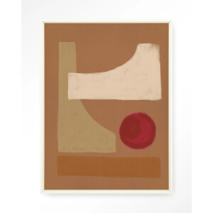 Urban Cotton Wandkleed 'Spice' 145 x 190cm in Floating Frame - off white