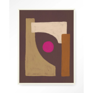 Urban Cotton Wandkleed 'Marrakech' 80 x 110cm in Floating Frame - off white