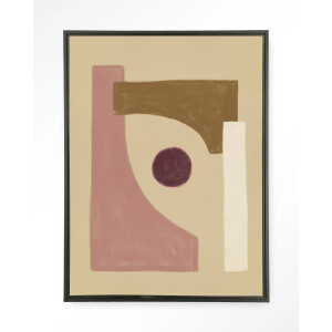 Urban Cotton Wandkleed 'Herbs' 110 x 145cm in Floating Frame - black