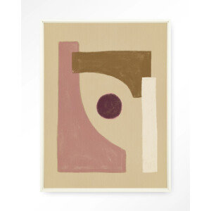 Urban Cotton Wandkleed 'Herbs' 80 x 110cm in Floating Frame - off white