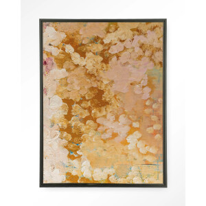 Urban Cotton Wandkleed 'Abundance' 145 x 190cm in Floating Frame - black