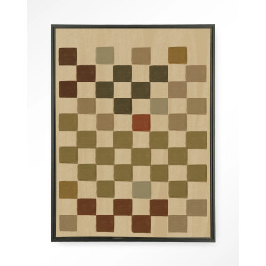Urban Cotton Wandkleed 'Cuba' 80 x 110cm in Floating Frame - black