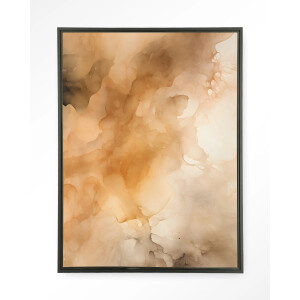 Urban Cotton Wandkleed 'Rusty Clouds' 80 x 110cm in Floating Frame - black