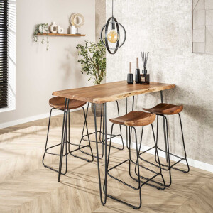 Bartafel 'Michel' Boomstam, 130 x 70cm, kleur Massief acacia naturel