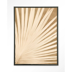 Urban Cotton Wandkleed 'Beleaf' 110 x 145cm in Floating Frame - black