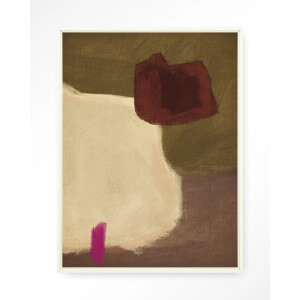 Urban Cotton Wandkleed 'Navia' 80 x 110cm in Floating Frame - off white