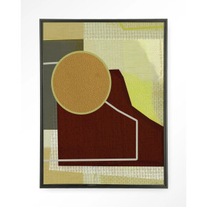 Urban Cotton Wandkleed 'Bounce' 110 x 145cm in Floating Frame - black