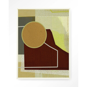 Urban Cotton Wandkleed 'Bounce' 110 x 145cm in Floating Frame - off white