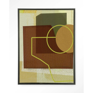 Urban Cotton Wandkleed 'Rally' 80 x 110cm in Floating Frame - black