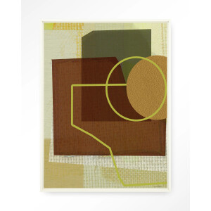 Urban Cotton Wandkleed 'Rally' 80 x 110cm in Floating Frame - off white