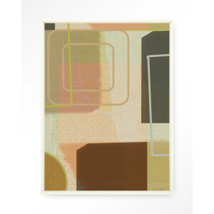 Urban Cotton Wandkleed 'Serve' 80 x 110cm in Floating Frame - off white