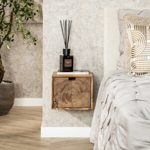 LifestyleFurn Nachtkastje 'Abigayle' Acaciahout, met 1 lade