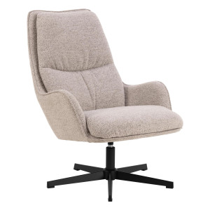 Bendt Draaifauteuil 'Damiano' Bouclé, kleur Beige