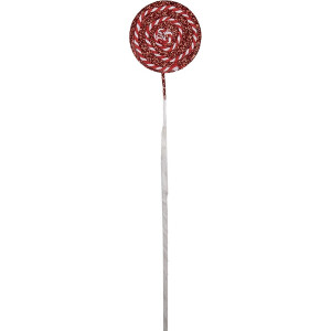 Clayre & Eef Kerstdecoratie Lolly 40 cm Rood Kunststof
