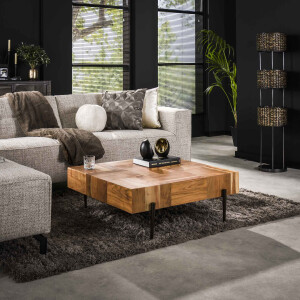 LifestyleFurn Salontafel 'Midori' Acaciahout, 90 x 90 cm