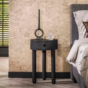 LifestyleFurn Nachtkastje 'Domini' Acaciahout, Met 1 lade
