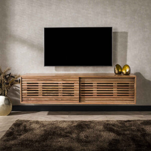 LifestyleFurn Hangend TV-meubel 'Sharolyn' Massief Acaciahout, 150cm