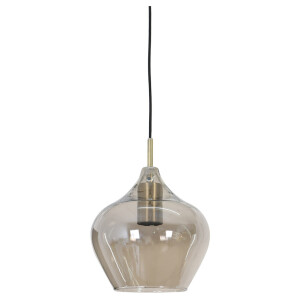 Light & Living Hanglamp 'Rakel' kleur Antiek Brons / Smoke, Ø20cm