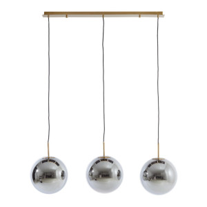 Light & Living Hanglamp 'Medina' Glas, 3-Lamps, kleur Smoke