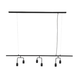 Light & Living Hanglamp 'Edisa' 6-Lamps, kleur Mat Zwart