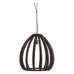 Light & Living Hanglamp 'Barsia' Mangohout, 50cm, kleur Donkerbruin