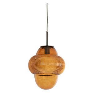 Light & Living Hanglamp 'Ovnis' Glas, 30cm, kleur Bruin