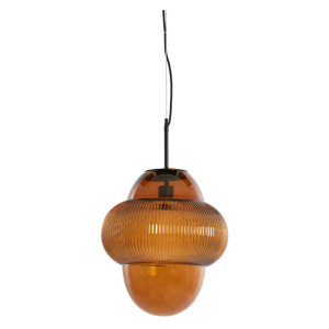 Light & Living Hanglamp 'Ovnis' Glas, 35cm, kleur Bruin