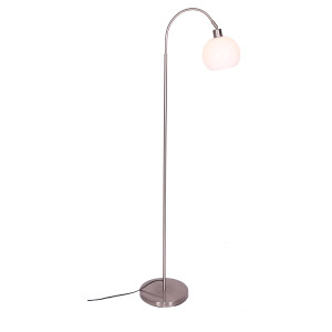 Artistiq Vloerlamp 'Foster' 153cm hoog, kleur Zilver / Wit