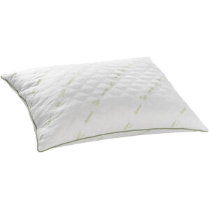 2e Halve Prijs Leen Bakker - Hoofdkussen Bamboe - 60x70 Cm - Synthetisch/Bamboe - Wit