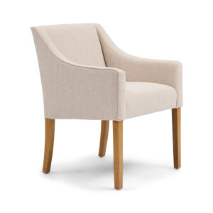 Rivièra Maison Eetkamerstoel 'Savile Row' Chenille Jacquard, kleur Glossy Flax