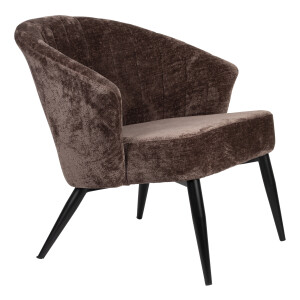 Dutchbone Fauteuil 'Georgia' Chenille, kleur Paars