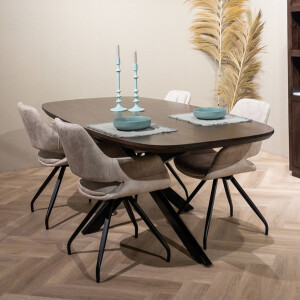 Livingfurn Deens Ovale Eettafel 'Jesper' Mangohout, 230 x 105cm