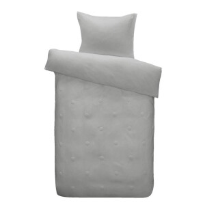 Leen Bakker - Dekbedovertrek Eva - Licht - 140x200/220 Cm - Katoen - Grijs