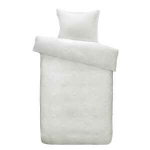 2e Halve Prijs Leen Bakker - Dekbedovertrek Eva - 140x200/220 Cm - Katoen - Wit