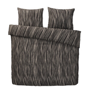 Leen Bakker - Dekbedovertrek Milaan - Antraciet - 240x200 Cm - Polyester/Katoen - Grijs