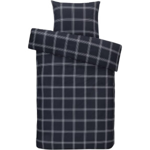 2e Halve Prijs Leen Bakker - Dekbedovertrek Brussel - 140x200/220 Cm - Katoen - Blauw