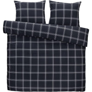 2e Halve Prijs Leen Bakker - Dekbedovertrek Brussel - 240x200/220 Cm - Katoen - Blauw