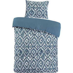 2e Halve Prijs Leen Bakker - Dekbedovertrek Fez - 140x220 Cm - Polyester - Blauw