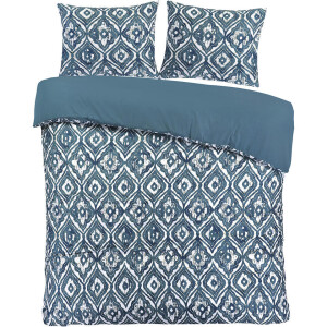 2e Halve Prijs Leen Bakker - Dekbedovertrek Fez - 240x220 Cm - Polyester - Blauw